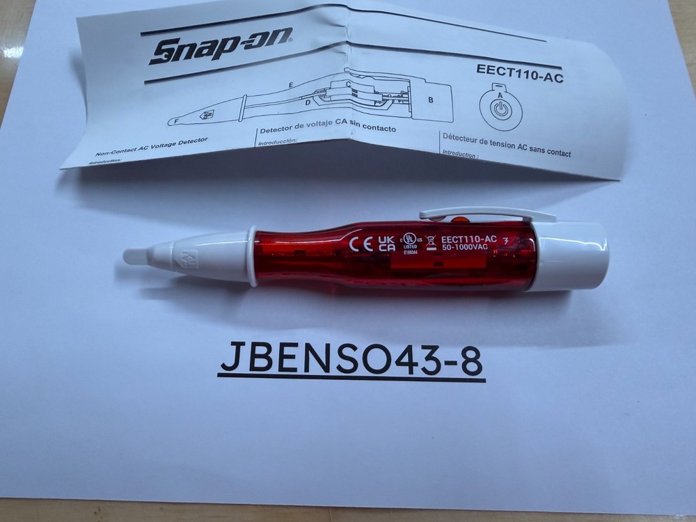 Snap-on Tools NEW 110-1,000 V AC Non-Contact Voltage Sensor EECT110-AC