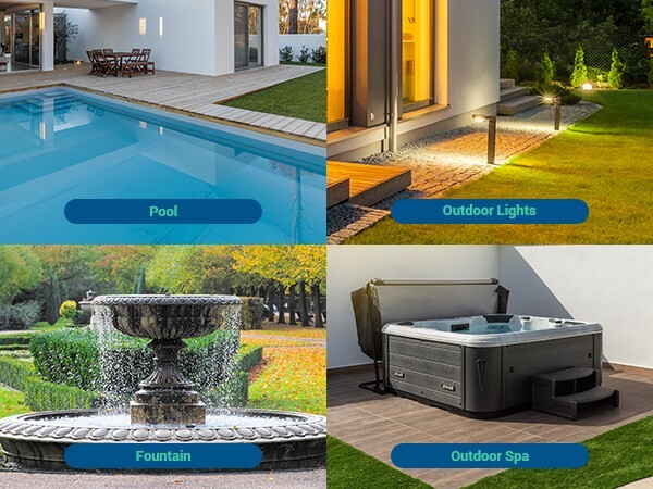 DEWENWIL WiFi Pool Pump Timer, Wireless Controller Timer for Pool, Water Heater,