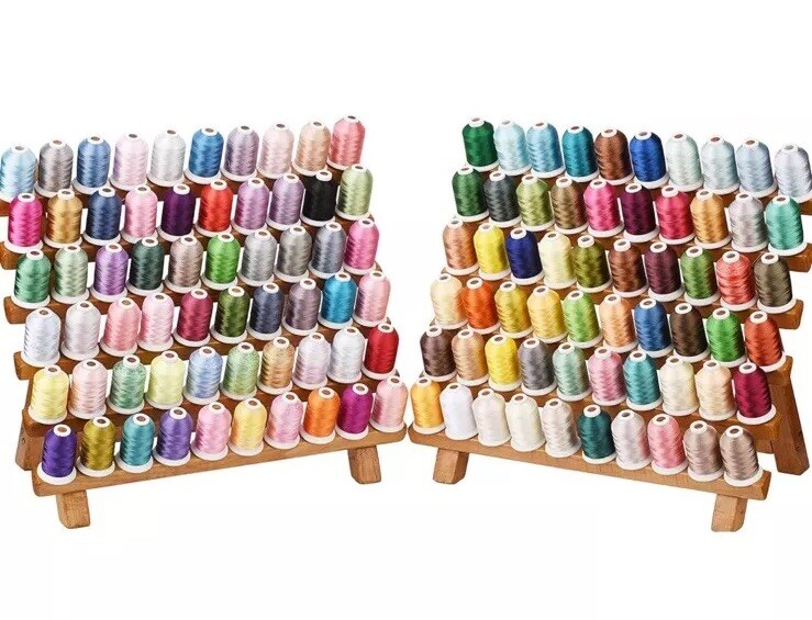 Simthread 120 Madeira Colors Polyester Machine Embroidery Thread Kit 550Y(500...