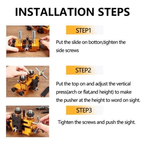 Sight Pusher Tool Front & Rear Sight Prong Assembly Tool for Semi-Automatic