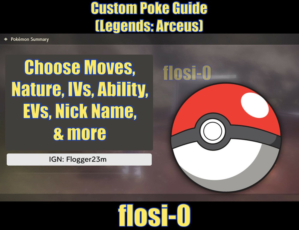 6IV Shiny Custom Pokemon Guide [Legends Arceus]