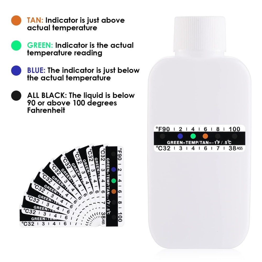 12 Pcs Urine Test Complete Kit, Include 2 Urine Test Bottles 10 Temperature T...