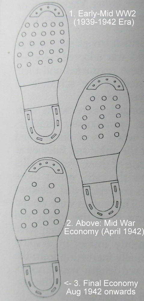 Set of 30x British Army:"AMMO BOOT STUDS" (For Ankle Boots, Living History)