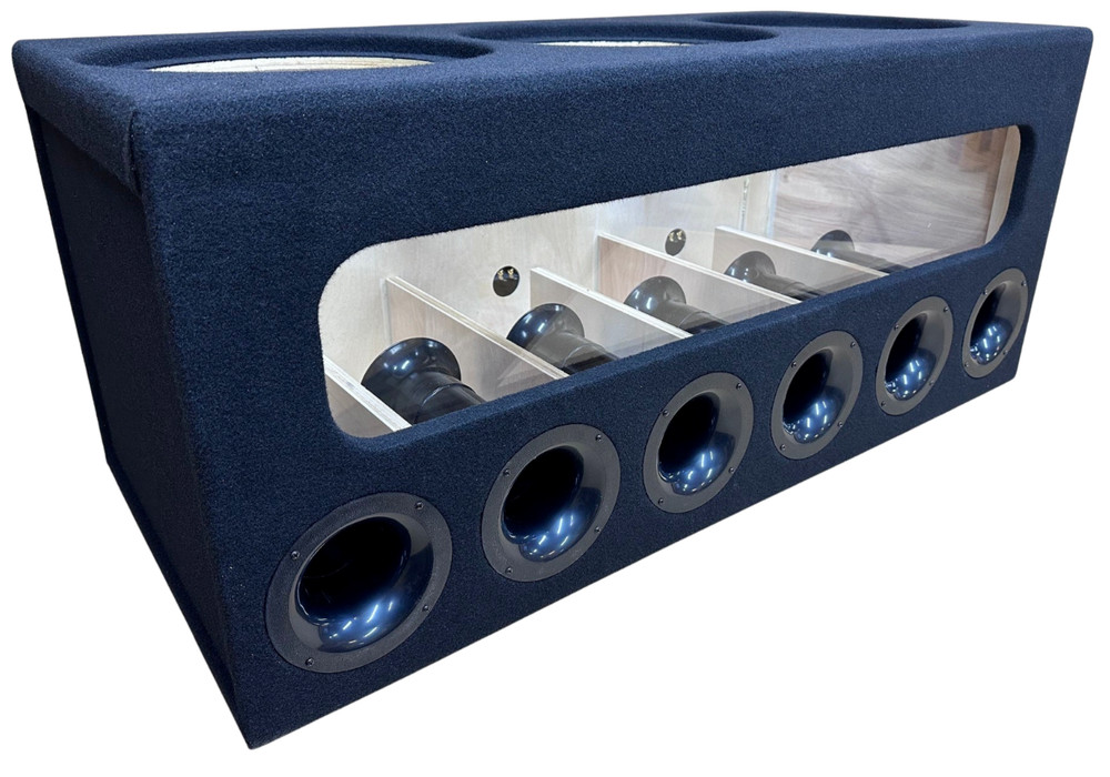 Custom Ported Sub Enclosure Box for 3 12" Subs - 2.5 CF / Sub BIRCH - Plexiglass