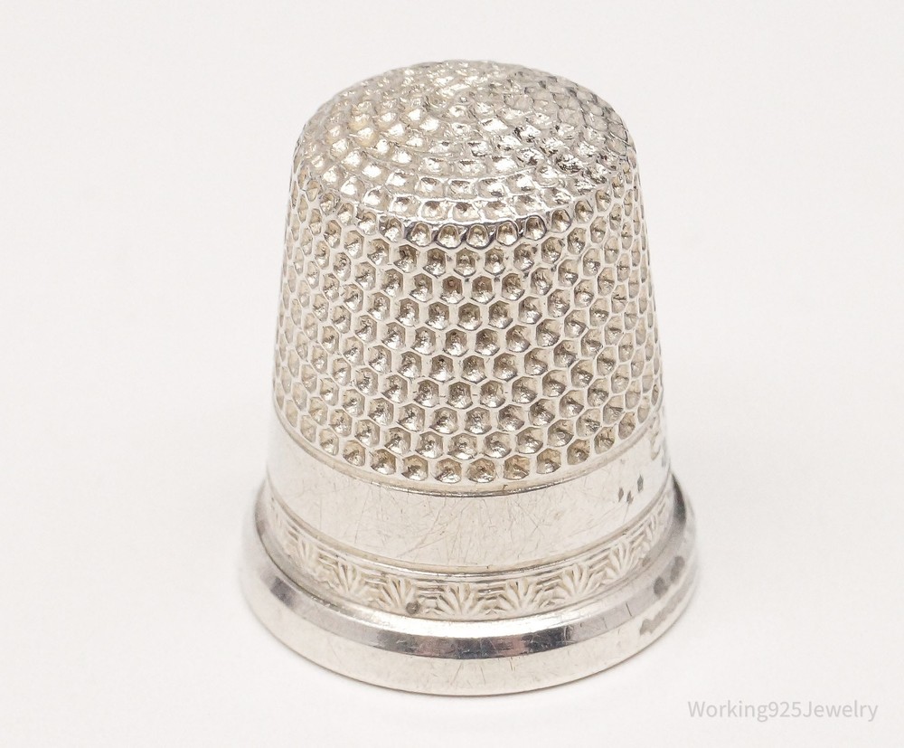 Antique Ketcham McDougall Sterling Silver Thimble Size 8