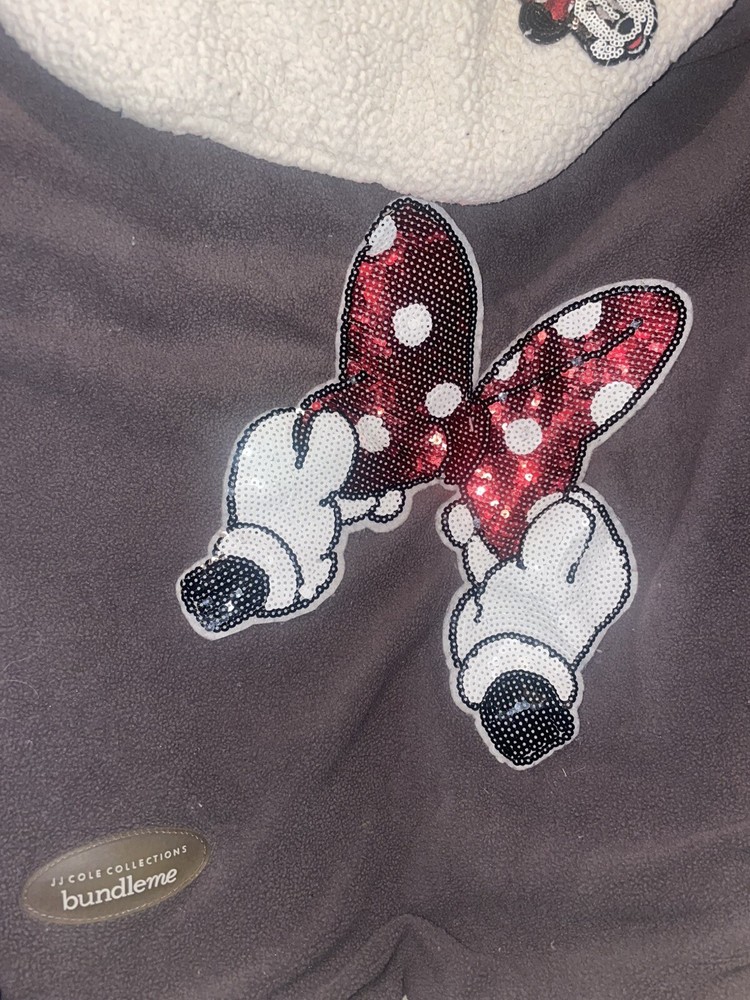 JJ Cole Bundleme - GrayOriginal Toddler Minnie Mouse:daisyCustom Patch Sequins !