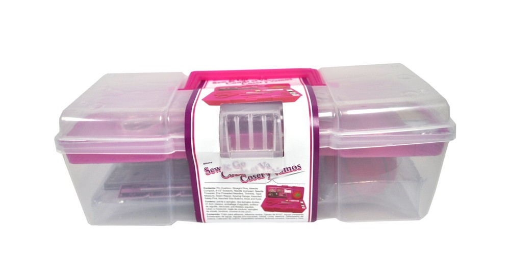 Sew and Go Sewing Kit With Removable Caddy Magenta