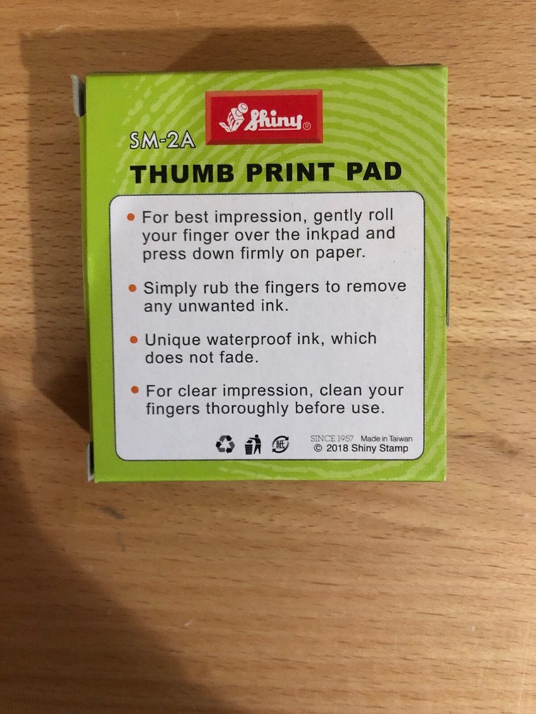 Inkless Fingerprint Pad 1,000 Applications Per Pad
