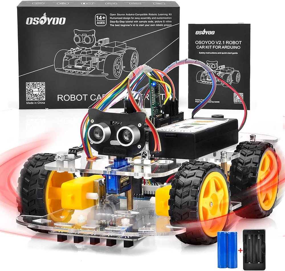 Osoyoo V2.1 Smart Robot Car Kit - WiFi/Bluetooth Controlled for STEM Learning