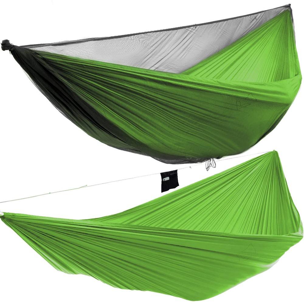 Onewind Camping Hammock with Mosquito Net for Single 9.6' *4.6', Island Green