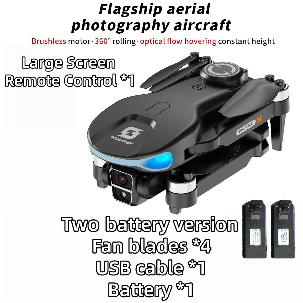 Drone with HD Dual Camera for Beginners, Large Remote Screen & Body LCD Display