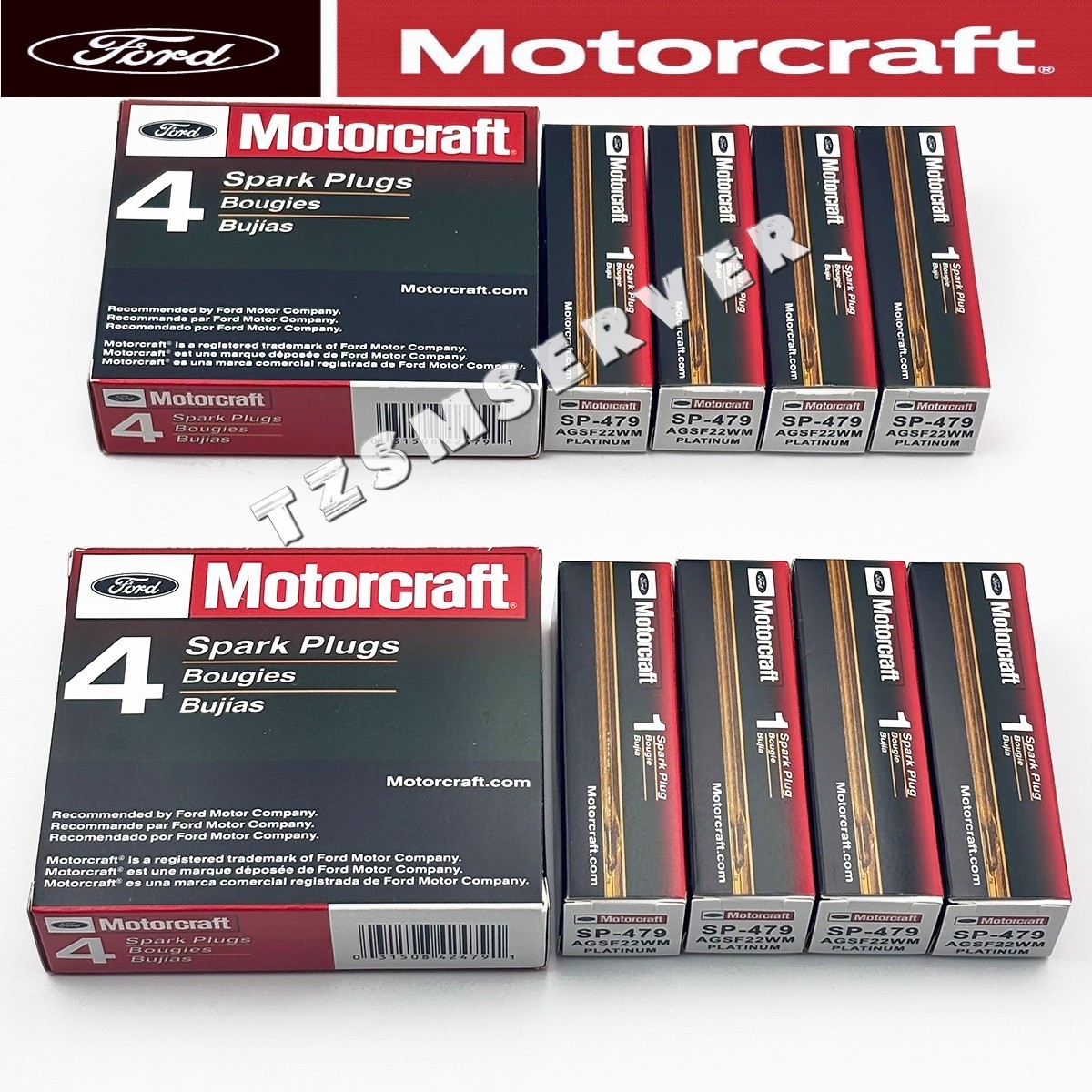 8Set OEM Motorcraft Ignition Coil DG508 &Spark Plug SP479 For Ford F150 4.6 5.4L