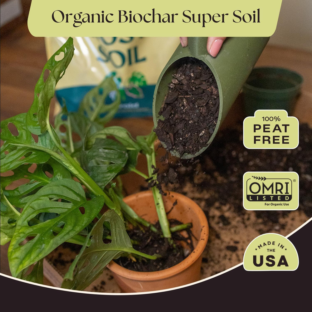 Aroid Soil Potting Mix - Peat-Free, Microbially Active Biochar Powered Soil for