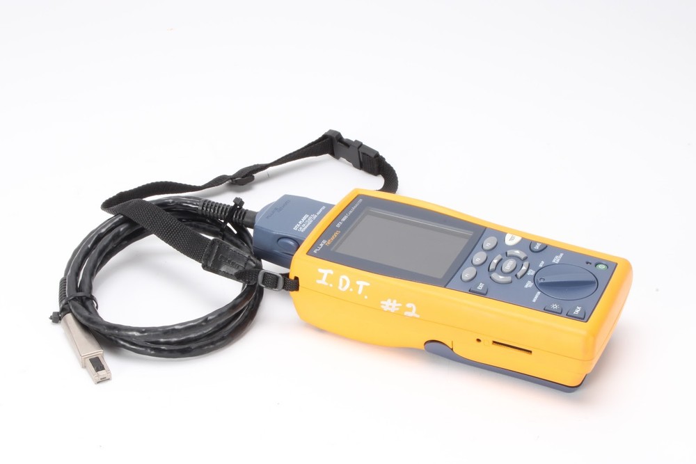Fluke DTX-1800 Cable Analyzer With DTX-PLA002 Permanent Link Adapter and Strap