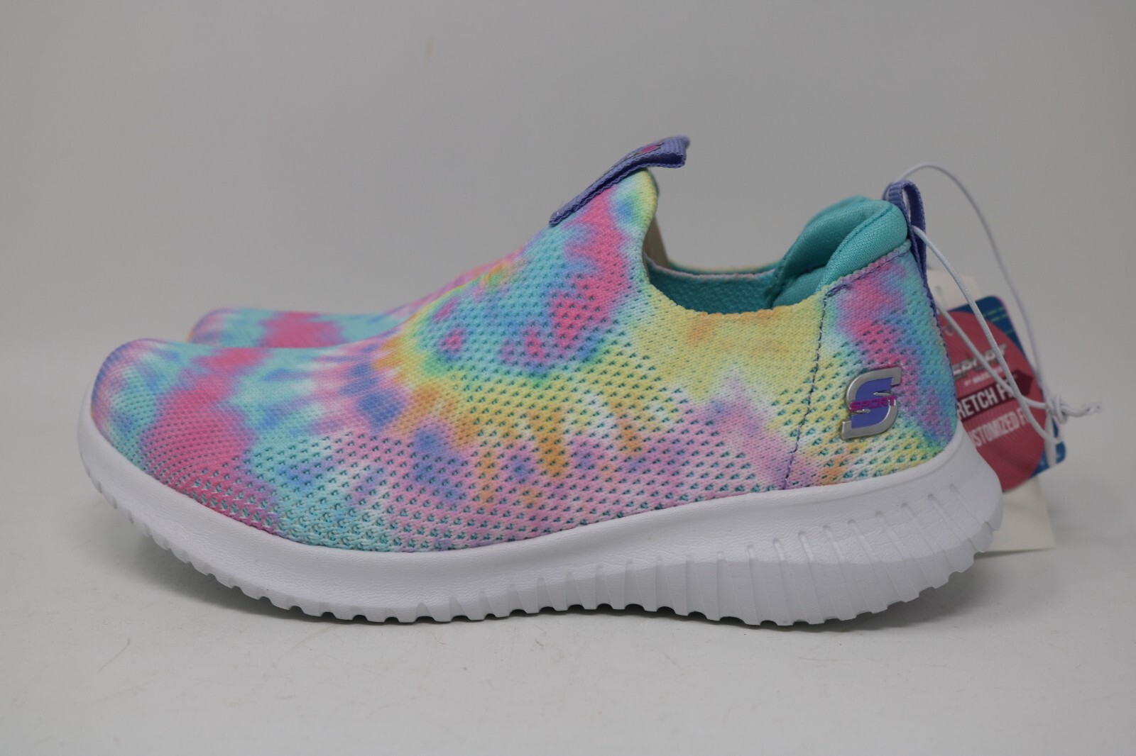 S Sport by Sketchers Katya Multicolored TYE DYE Slip On Shoes Girl's Size 1 NWB