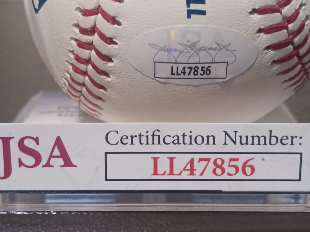 BAYRON LORA-Texas Rangers (Outfielder) Signed OML Baseball (JSA Basic COA)