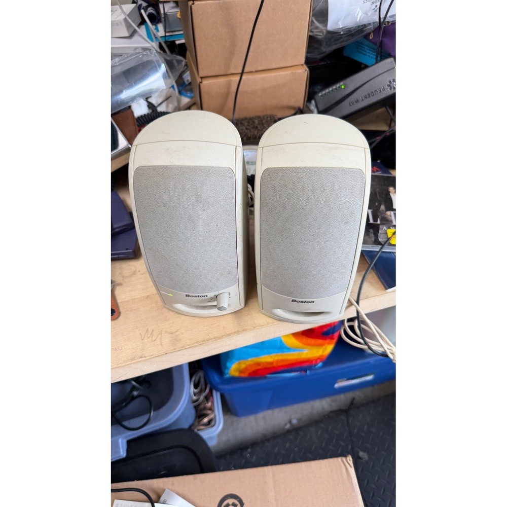 Boston Acoustics BA265 Powered Computer Speakers Multimedia System Beige