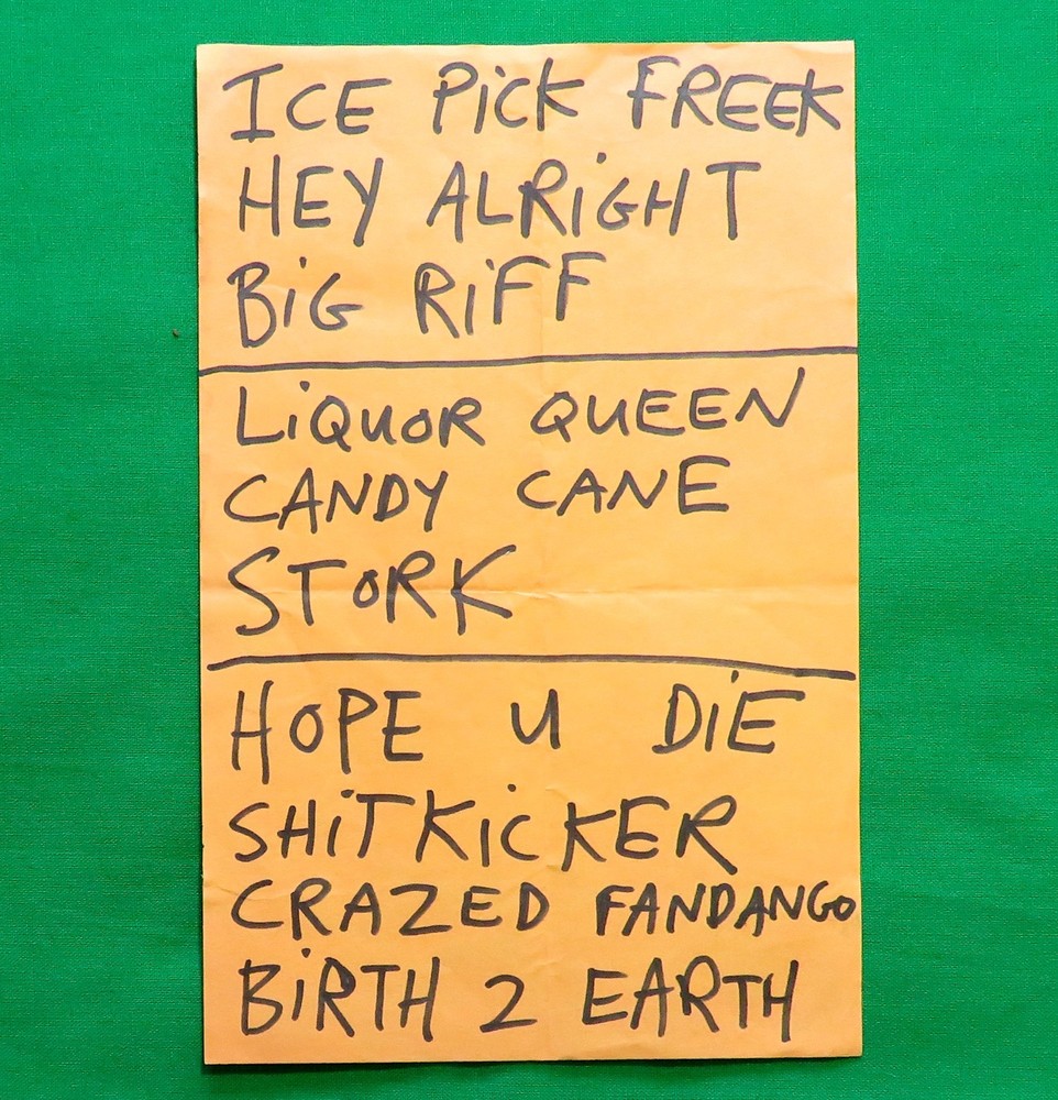 Atomic Bitchwax Set List 1999 San Diego Casbah Show Monster Magnet Stoner Rock