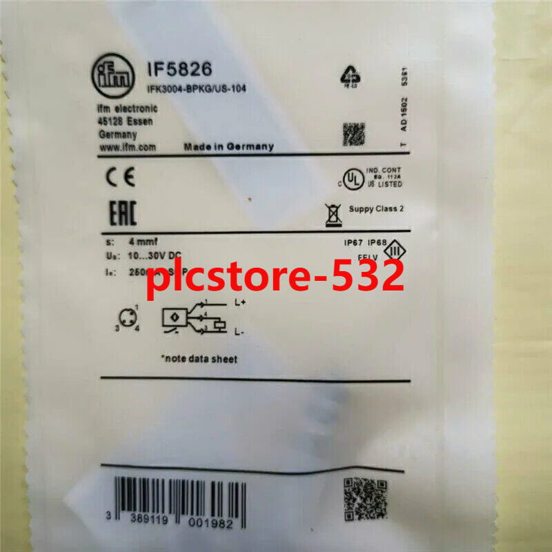 New IFM IF5826 inductive proximity switch