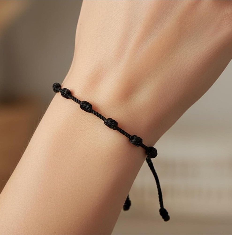 Knotted Rosary Bracelet - Black