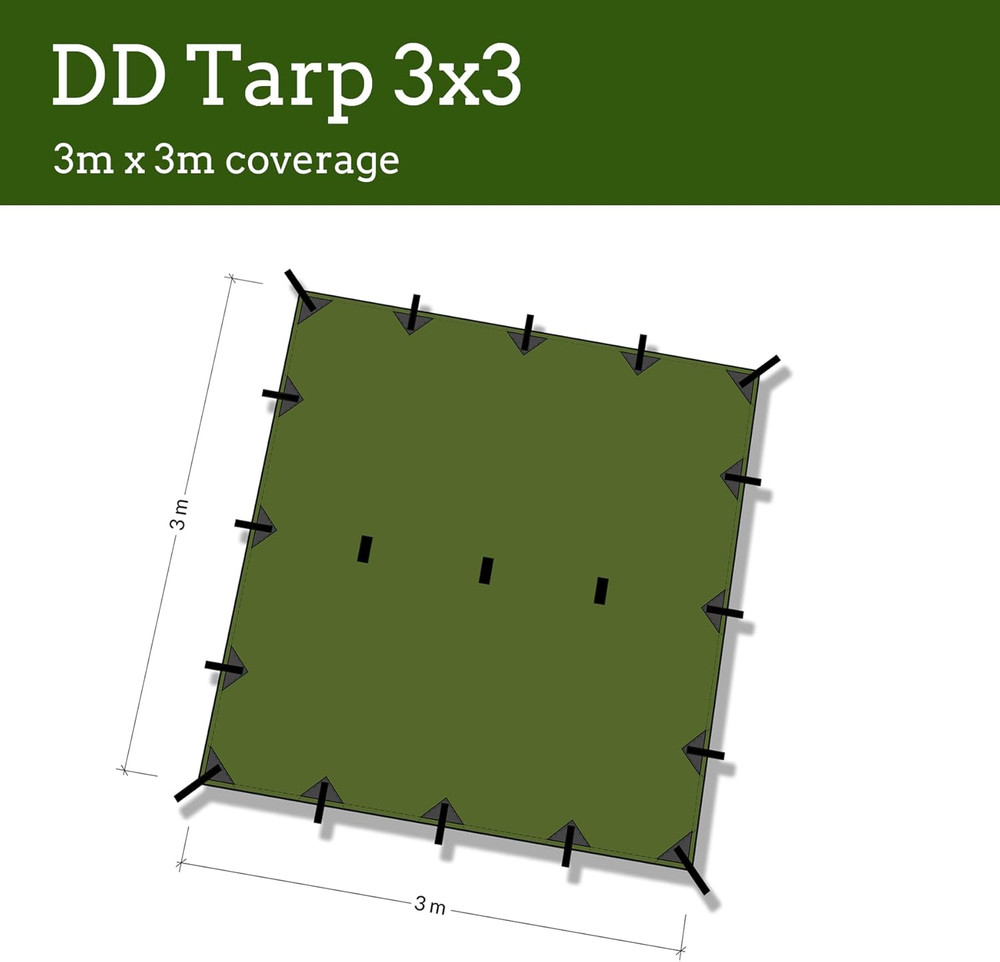 - DD Tarp 3X3 - Olive Green: 10Ft X 10Ft