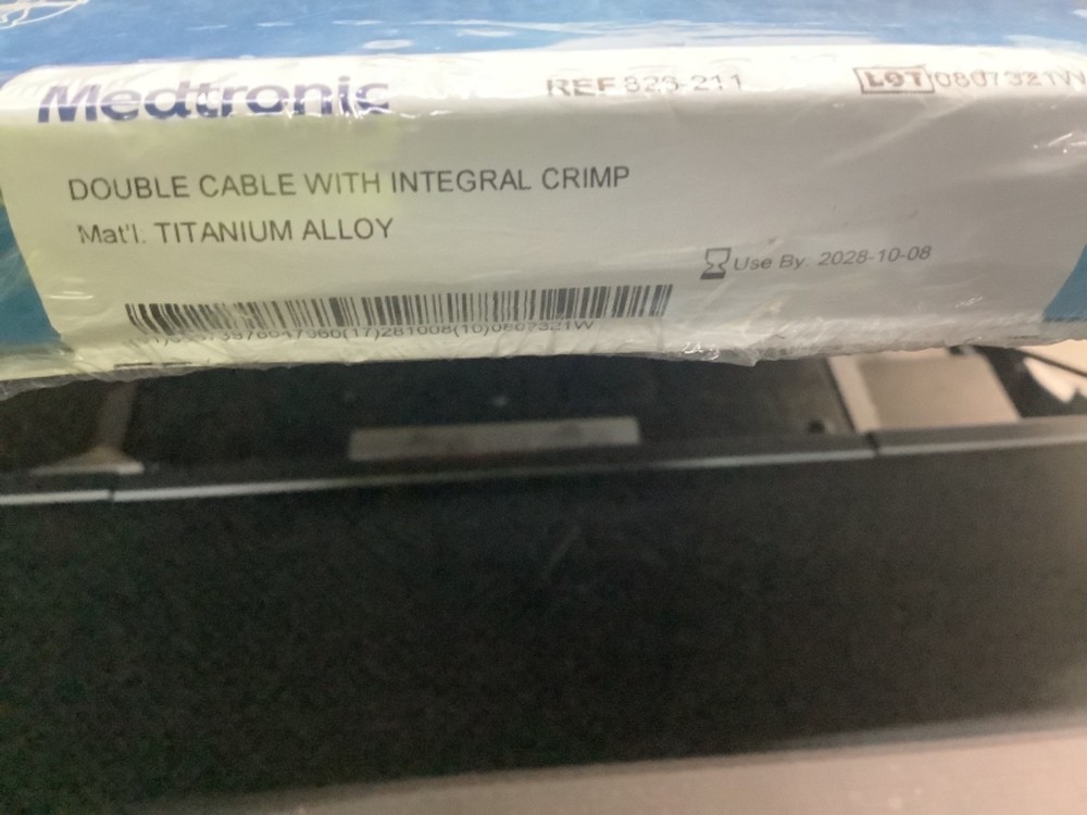 Medtronic Cable 826-211 Double Cable, Titanium Alloy Cable system #(2E09)