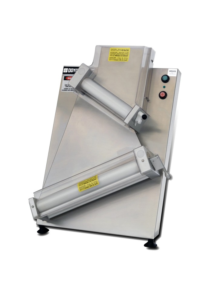 17" Countertop Dough Sheeter 2 Angled Rollers 250 Sheets/hr