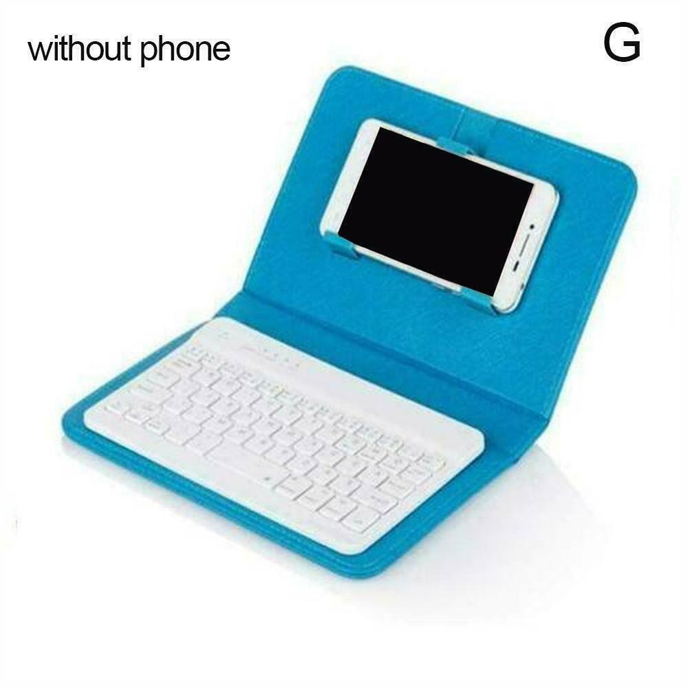 Wireless Bluetooth Keyboard Case Stand Cover For iPhone/Android Phone Leather US