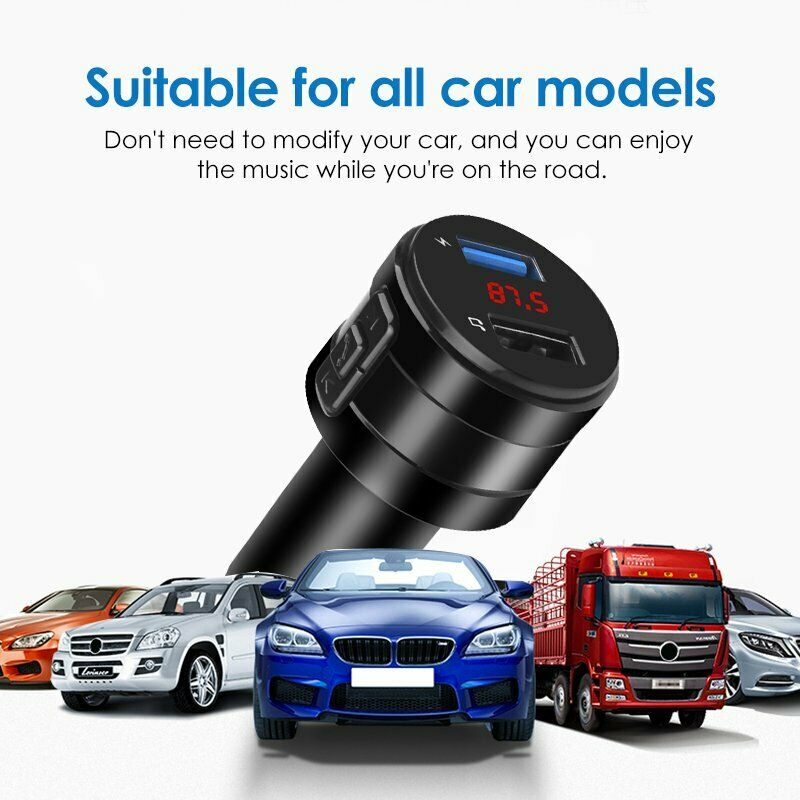 Bluetooth Wireless Handsfree Car FM Transmitter MP3 Player 2 USB Charger Kit kf