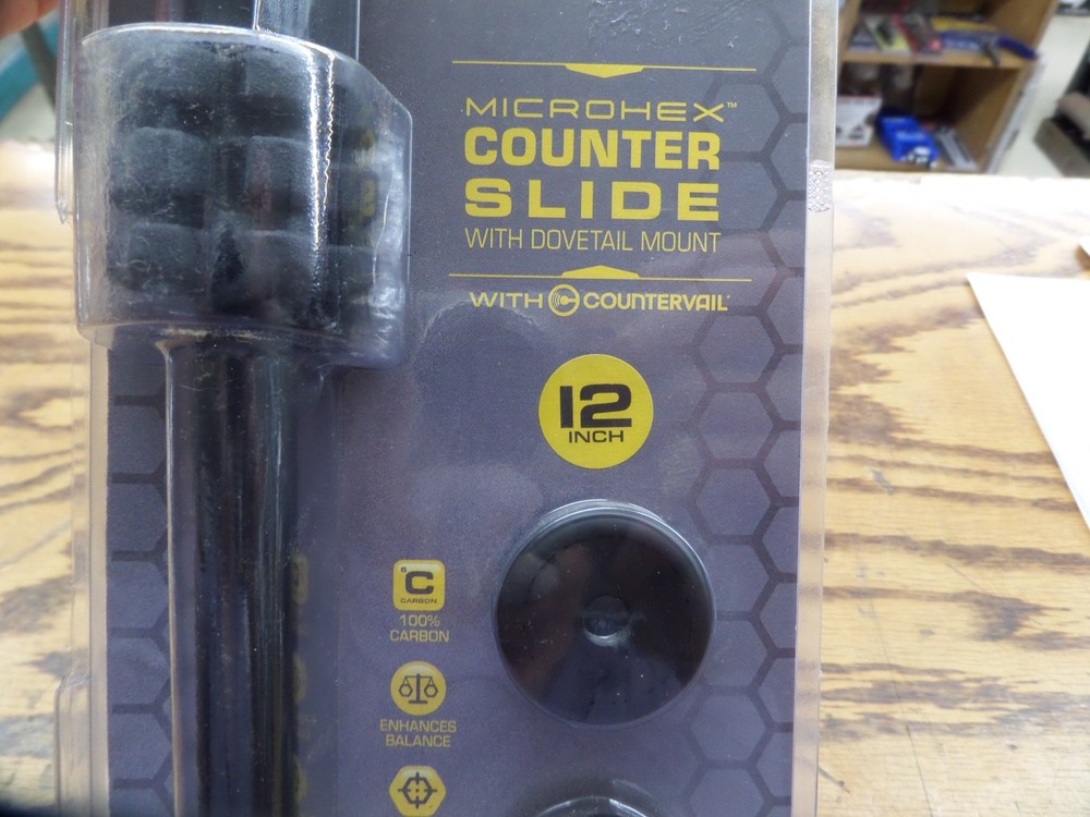 Bee Stinger MicroHex Counter Slide Stabilizer, Black, 12" Dovetail Mount