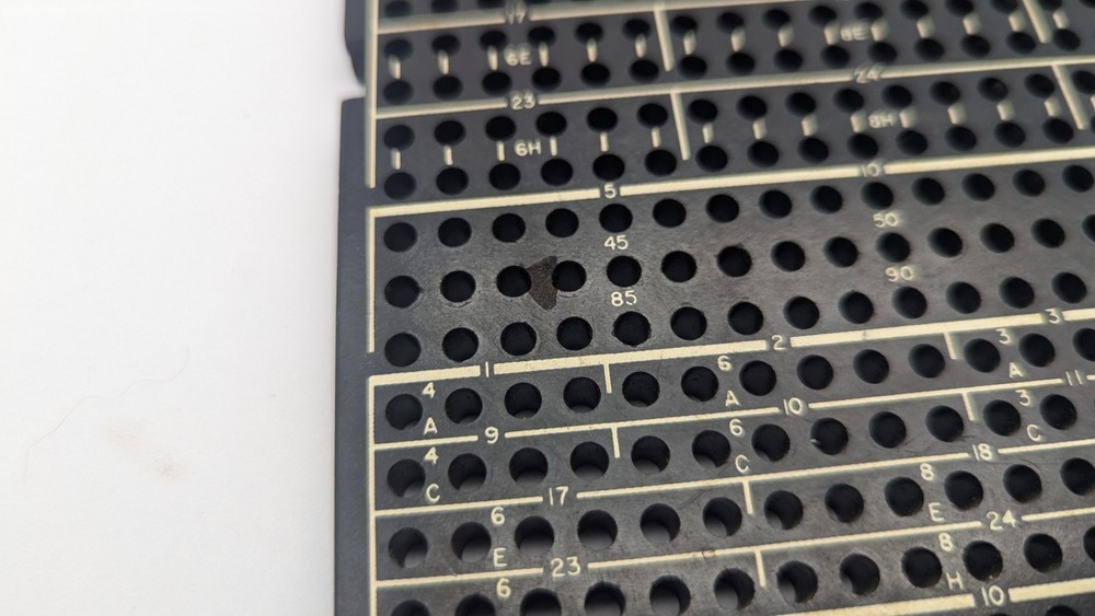 Vintage IBM 407-8-9 ACCOUNTING MACHINE Plugboard Control Panel FOR DISPLAY