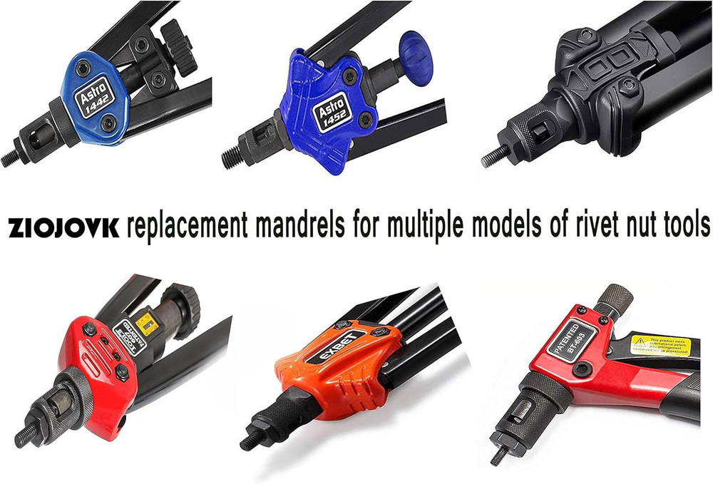 3/8-16 Rivet Nut Tool Tip Replacement Mandrel for Rivnut Installation