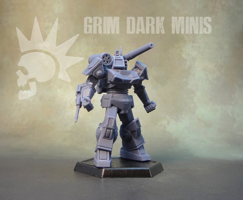Battletech Scale - Shadowhawk proxy mech (retro style)