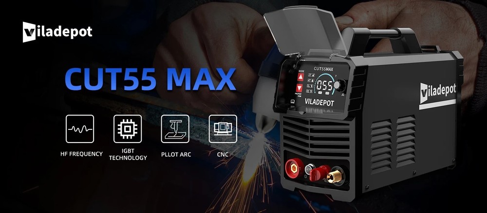 CUT55 MAX Plasma Cutter 55A Pilot Arc 220V Machine.