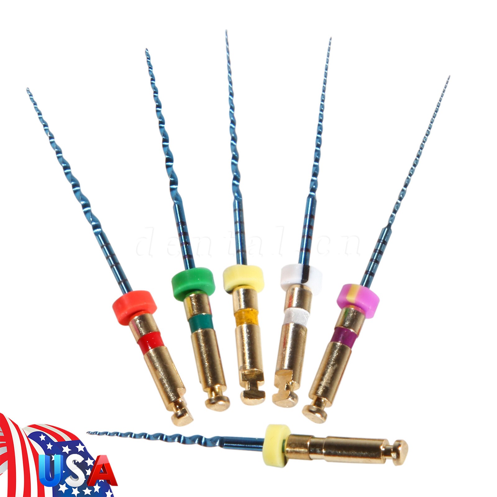 6pcs Dental NiTi Super Files Rotary Tip Endodontic Endo Motor Root Canal 25MM