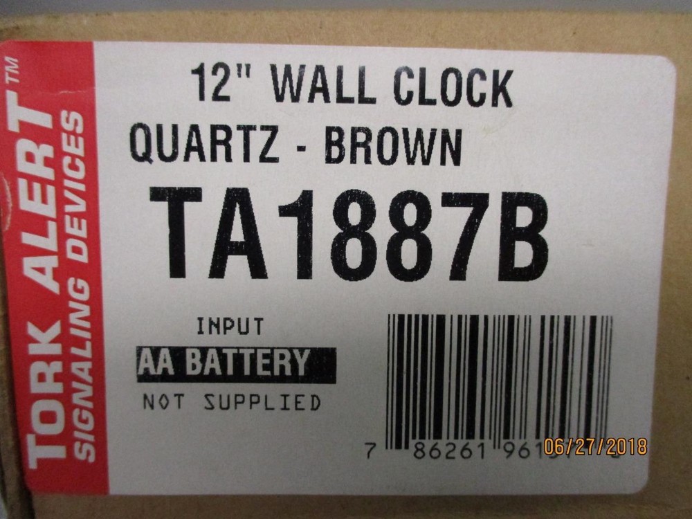 Tork TA1887B Quartz 12 Inch Brown Wall Clock