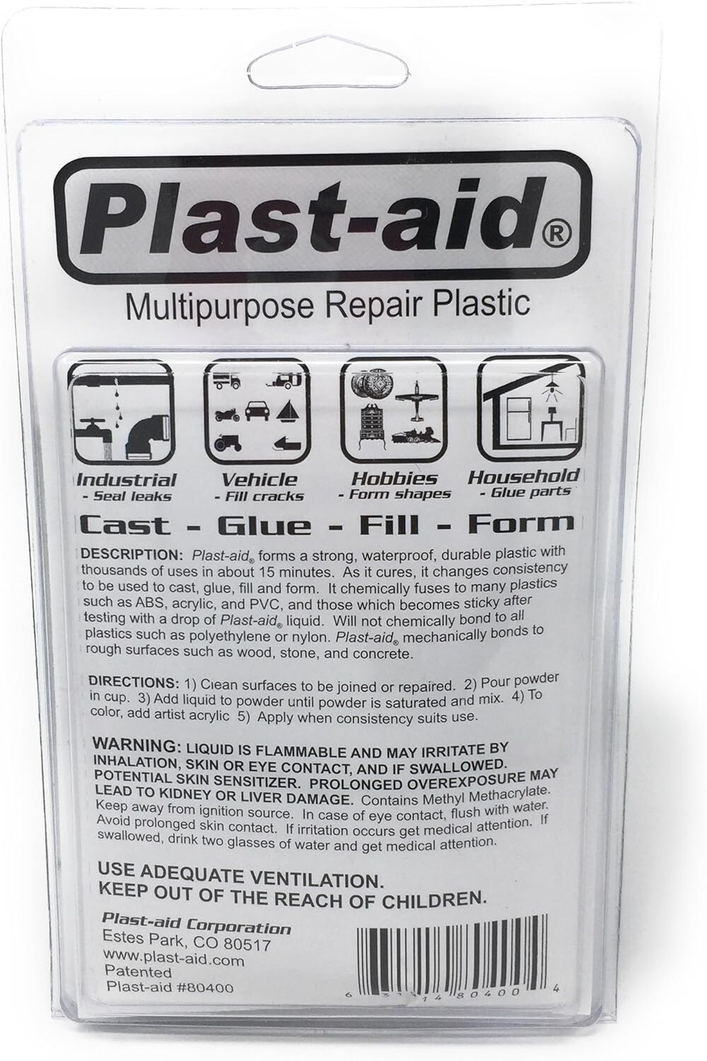 Plast-Aid 80100 Plastic Pool Part Repair Kit 1. 5oz for Hot Tub Cracks and Leaks