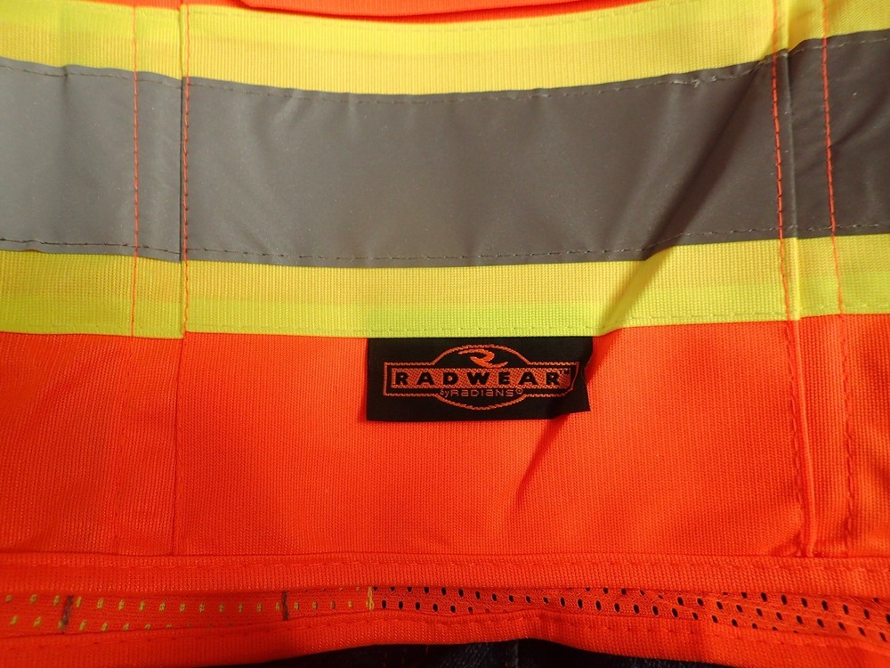 Radians - Men's Two Tone Type R - Class 2 - Solid/Mesh Safety Vest - Orange