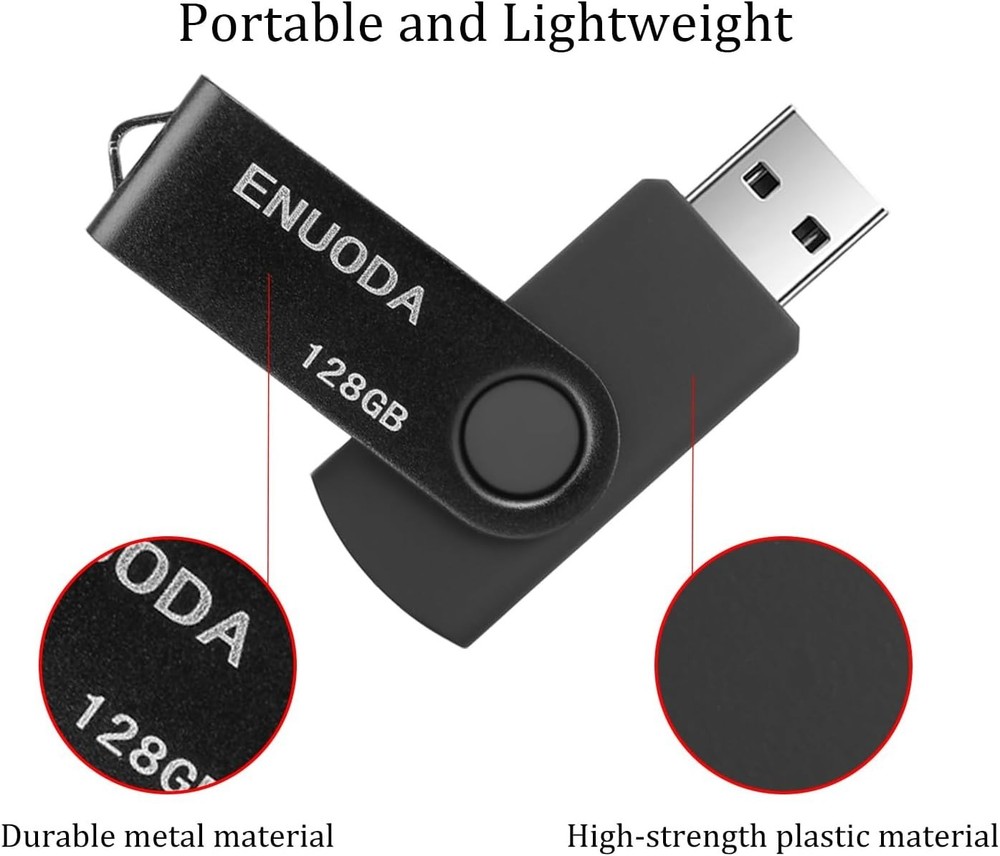 Portable 128GB USB Flash Drive - High-Speed Data Transfer & Wide Compatibility
