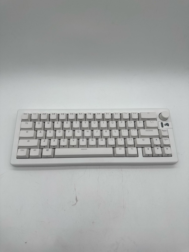Glorious GMMK 3 Mechanical Gaming 65% Compact Keyboard with Knob White