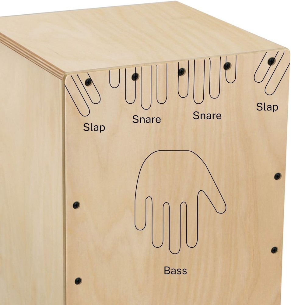 Cajon Box Drum,Percussion Instrument Full Size Stringed with Bag, Birchwood Beat