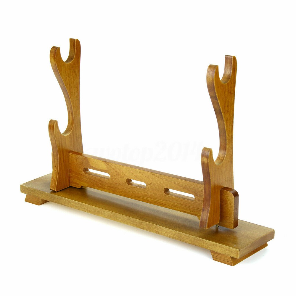 Wood Samurai Sword Katana Holder Stand Bracket Assembly Display Rack 1~4 Tier