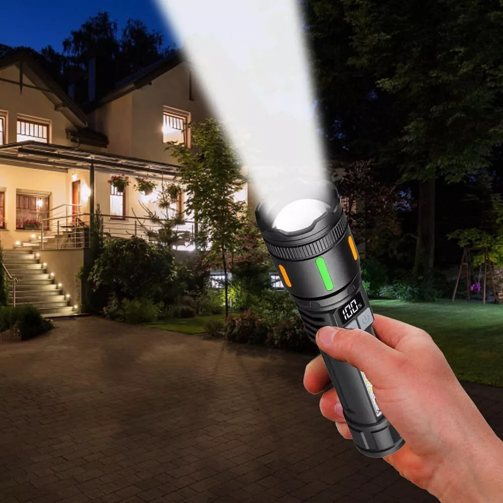 2x 99000000 Lumens Super Bright LED Tactical Flashlight Rechargeable Work Light