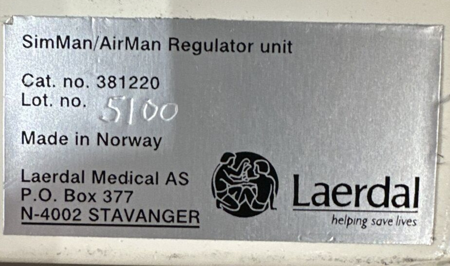 Laerdal SimMan / AirMan Regulator Unit - Cat No. 381220