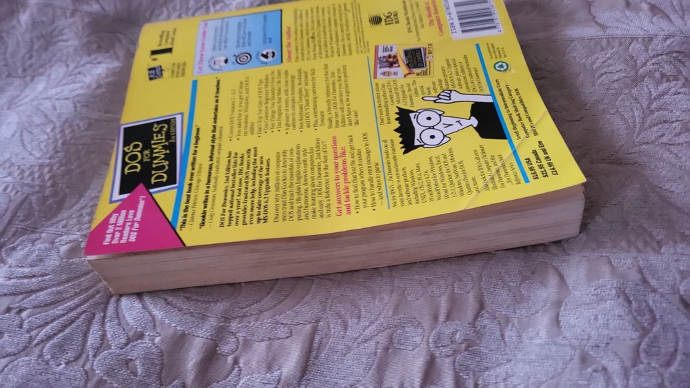 DOS for Dummies 2nd Edition Computer Book Reference Guide Dan Gookin