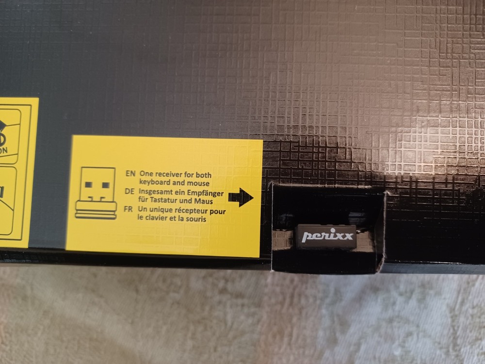 Perixx Periduo-605 Wireless Ergonomic Split Keyboard Vertical Mouse Combo Black