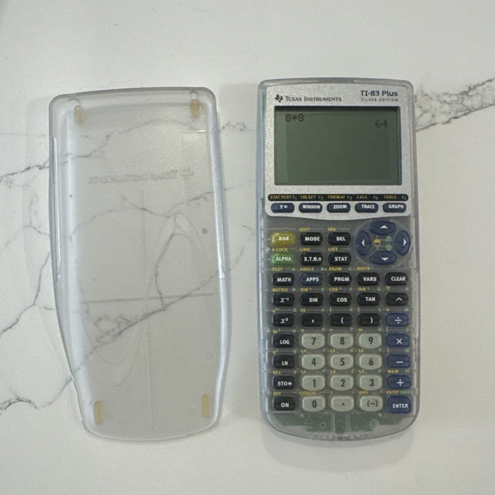 TI 83 Plus Silver Edition Texas Instruments Graphing Calculator  tested working