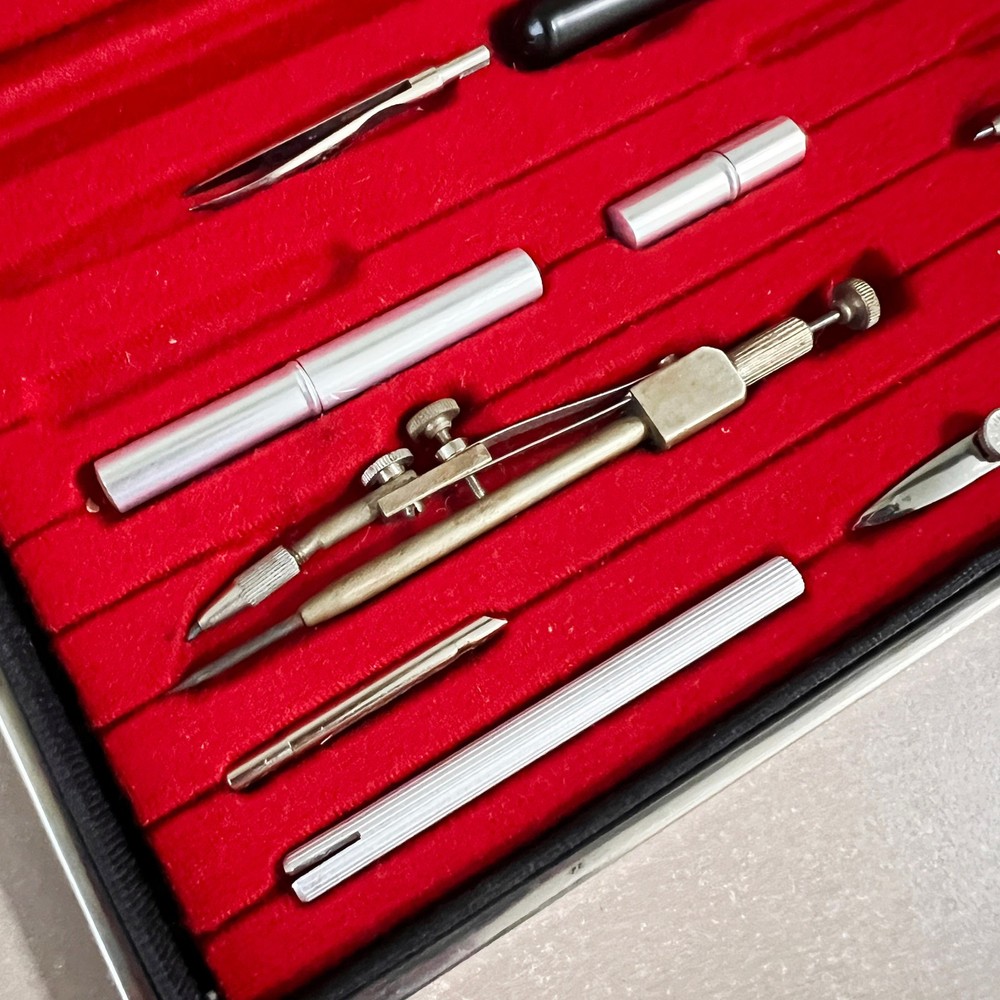 Drafting Tools Set Richter Kopernikus East German GDR Precision Engineering VTG