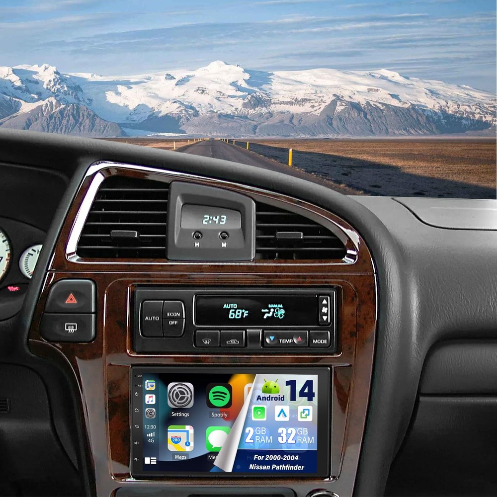 Double Din Stereo Pathfinder 00-04 7" Touchscreen Wireless CarPlay Android Auto