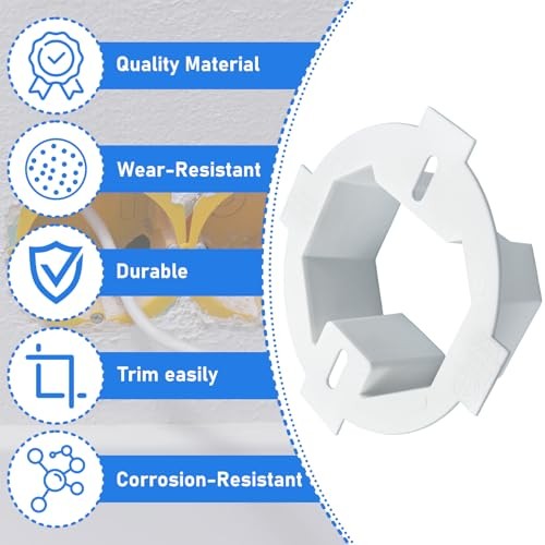 5Pcs Round Electrical Box Extender 1-Gang Plastic Electrical Ceiling Box